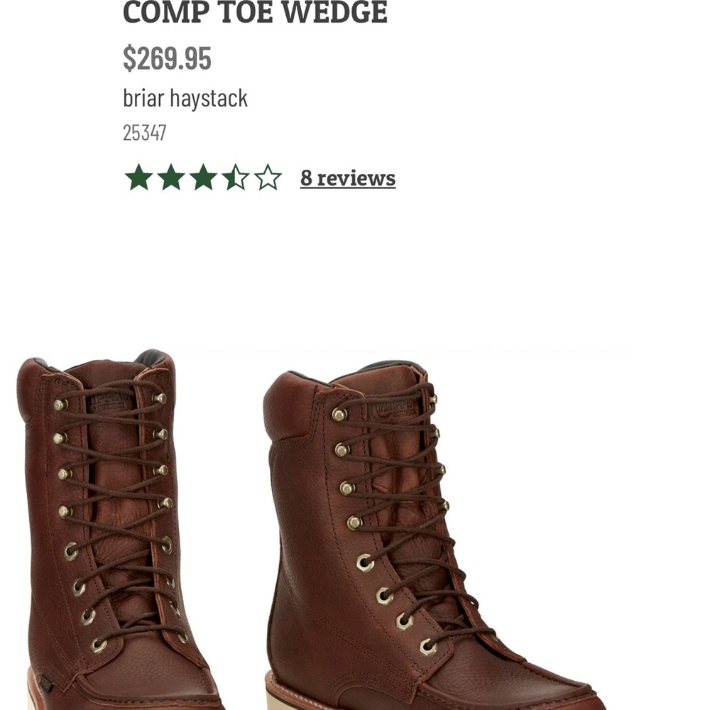 Chippewa Brown Moc Toe Leather Work Boots - Picture 2 of 8
